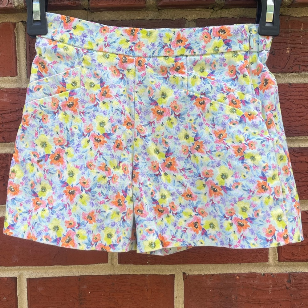 Zara Floral Shorts Size 8Y Girls